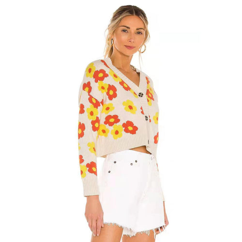 Lune London floral design women's cardigan