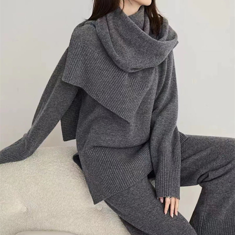 Ensemble de pull en tricot et large pantalon pour femmes Chic & Stil