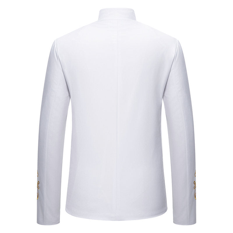 Men's Blazer Elegant with a Superb Golden Embroidery Lune London