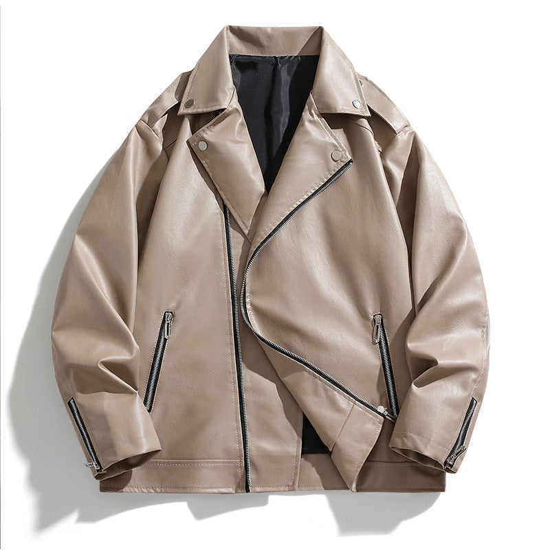 Stylish motorcycle jacket for men in faux leather Lune London