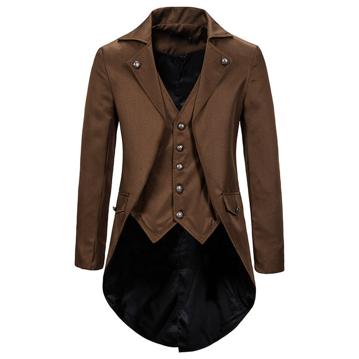 Veste élégante pour hommes avec coupe asymétrique et design floral Lune London