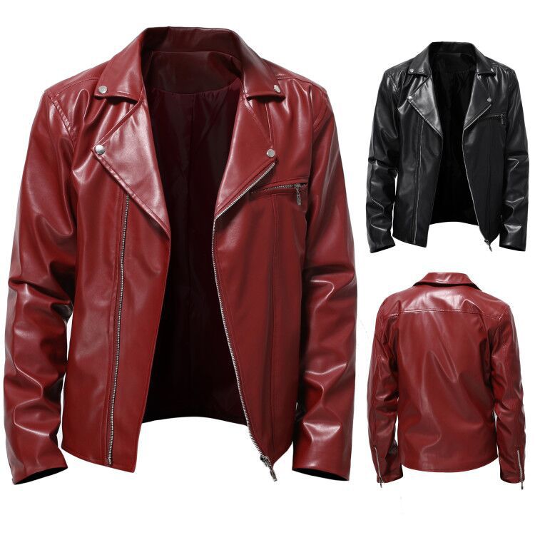 Men's Biker Jacket Made Of High-Quality Synthetic Leather Lune London