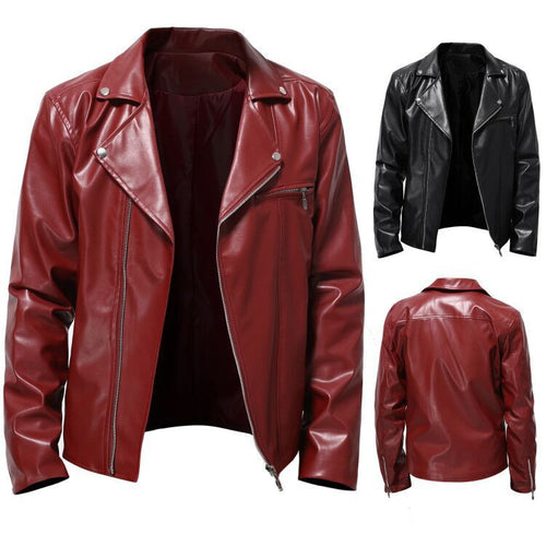 Men's Biker Jacket Made Of High-Quality Synthetic Leather Lune London