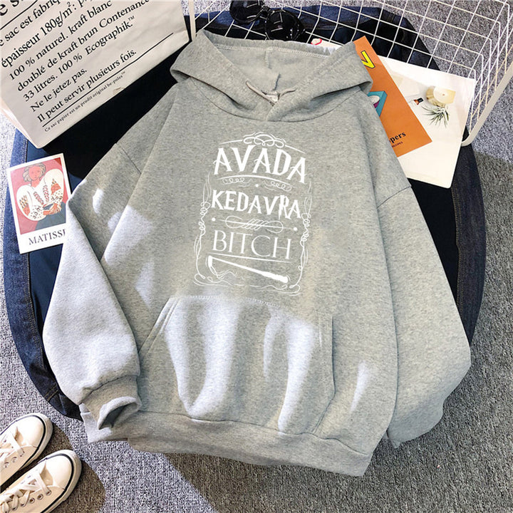 Women's hoodie with creative lettering Chic & Style