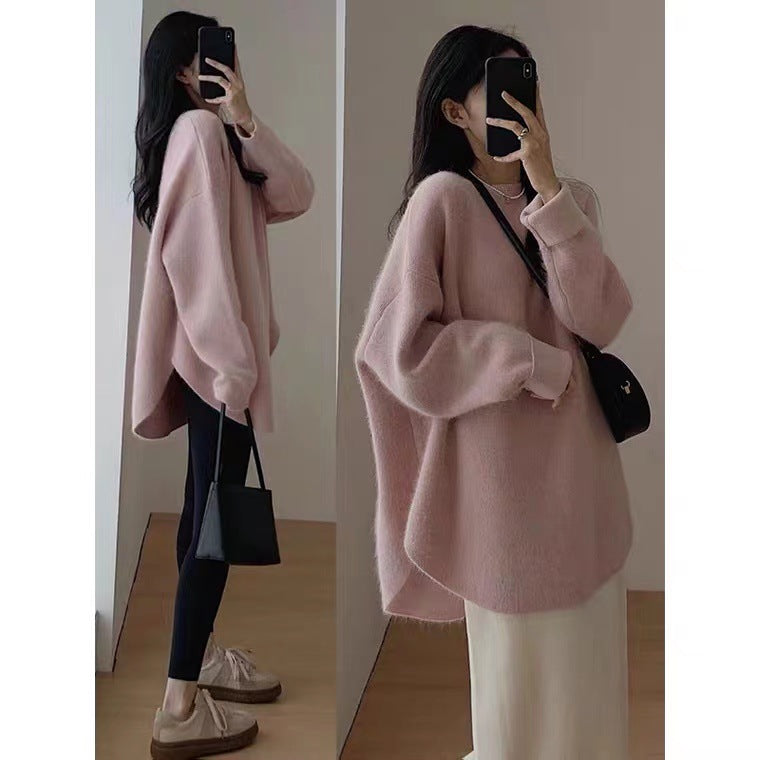 Lune London | Women's Pullover Autumn Mid-Length Oversized Pullover