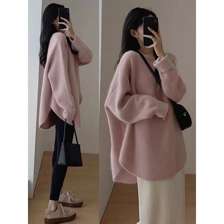 Lune London | Women's Pullover Autumn Mid-Length Oversized Pullover