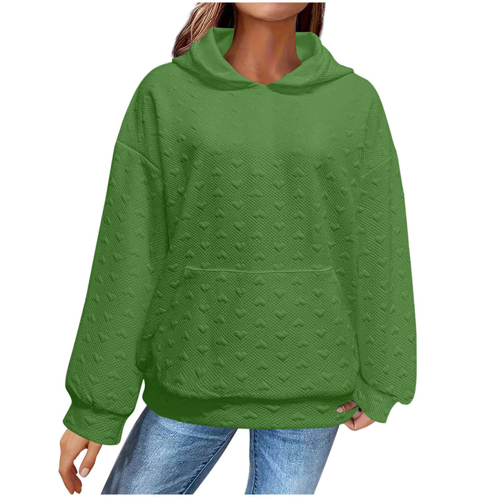 Women's hoodie with textured heart pattern Lune London