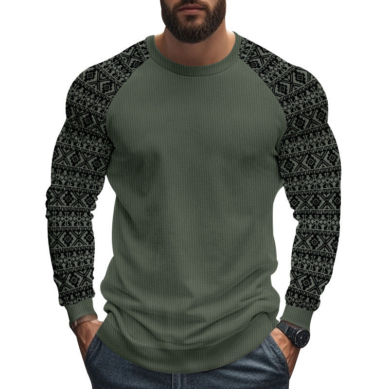 Long sleeve sweater for men with geometric pattern Lune London
