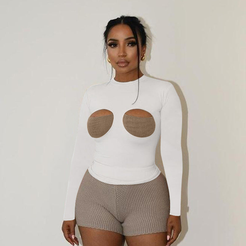Ladies Cut-Out Long Sleeve Body Lune London