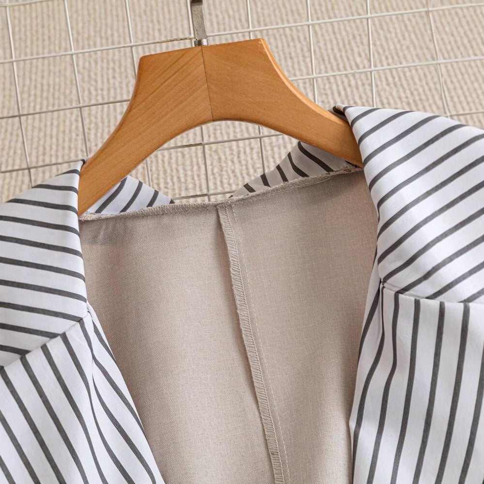 Elegant linen blazer for women with an extra-large cut and modern details Lune London