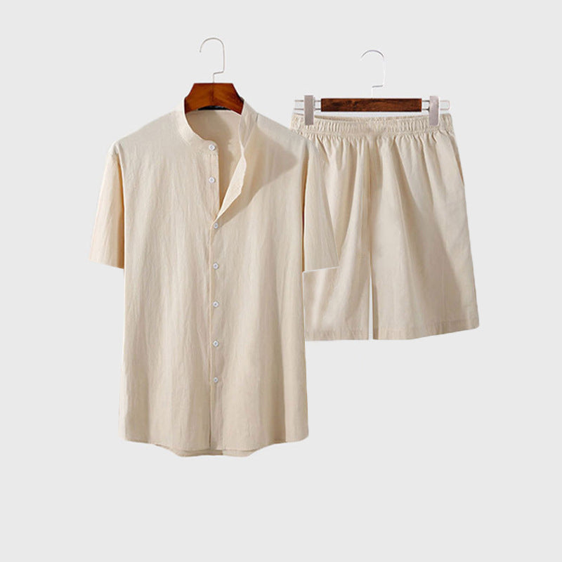 Men's casual short sleeve shirt and shorts set Lune London