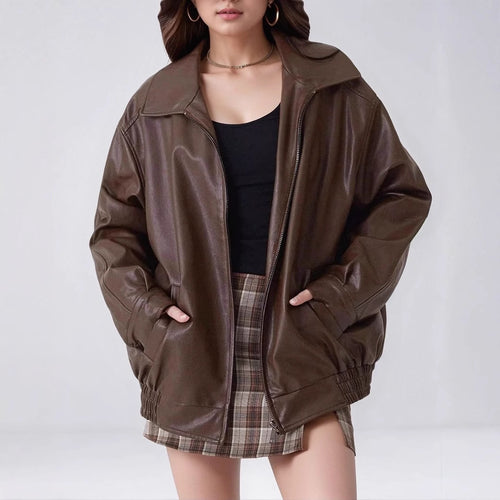 Women oversized transitional jacket with modern chic cut and style