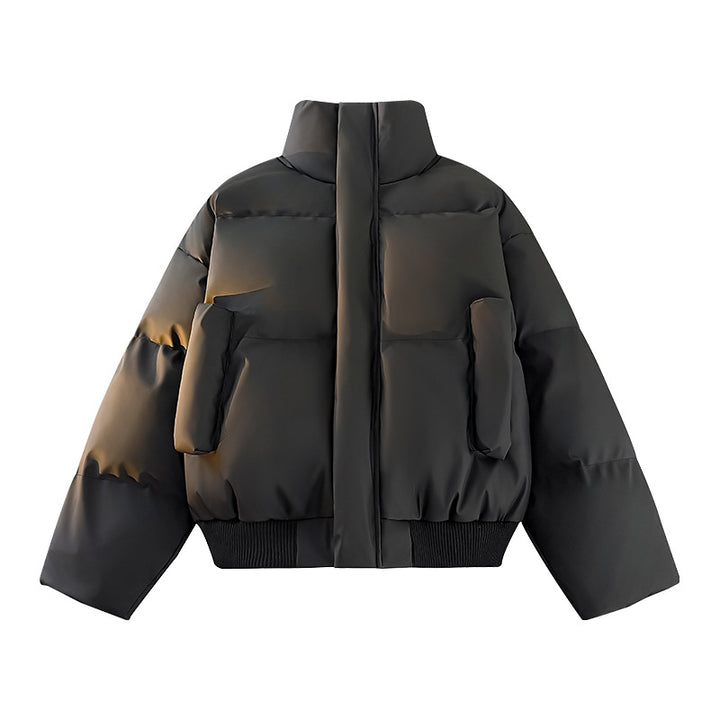 Trendy padded jacket for men with high collar and practical pockets Lune London
