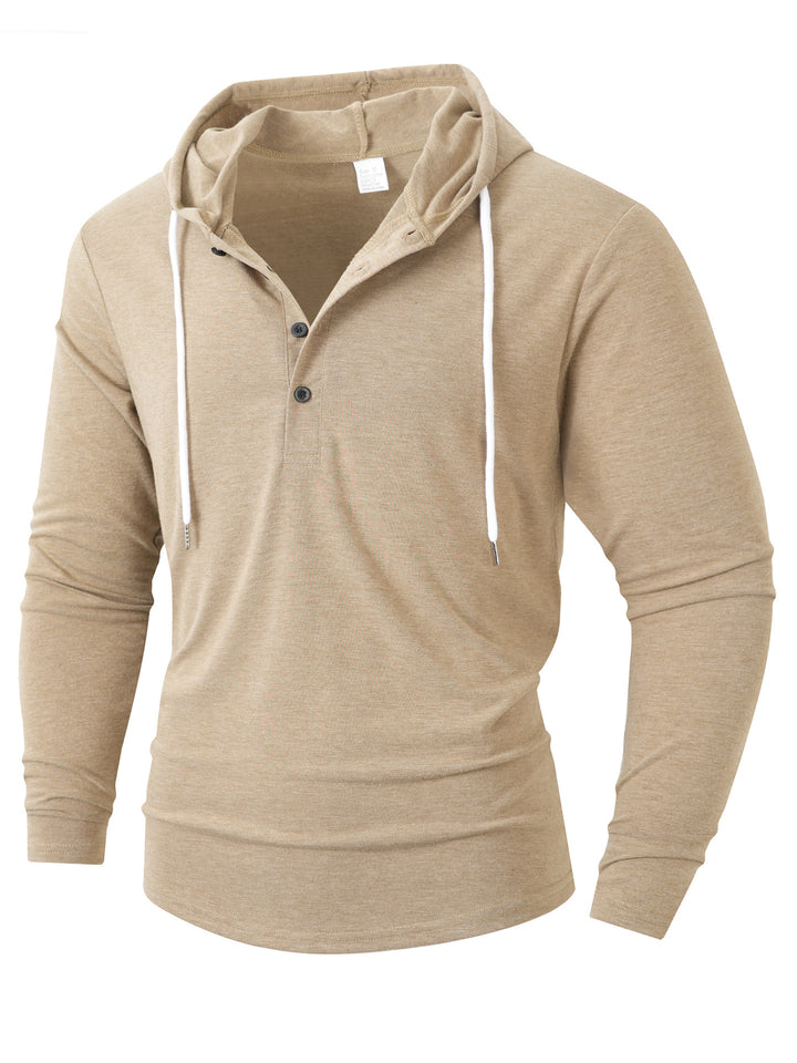 Men's hoodie with modern button closure and breathable fabric Lune London