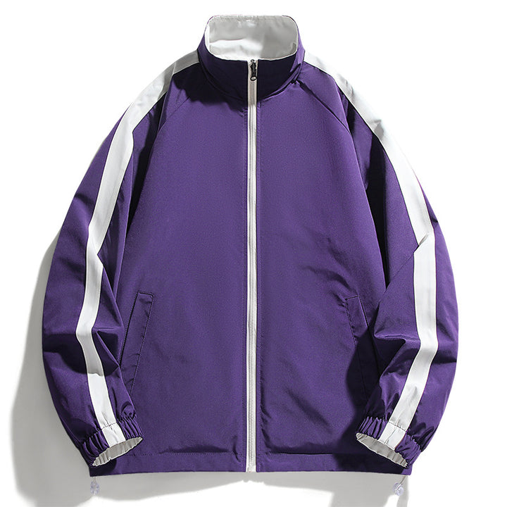Sporty transition jacket for men with high collar and side zip pockets Lune London