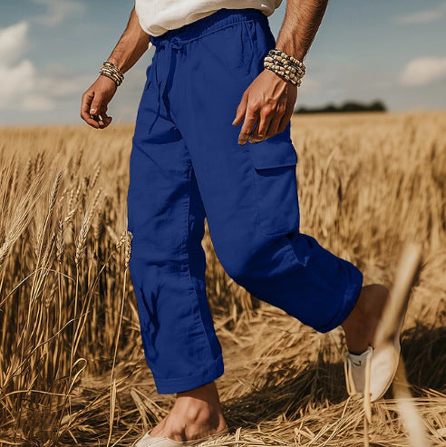 Men's cargo pants with versatile pockets and elastic waistband Lune London