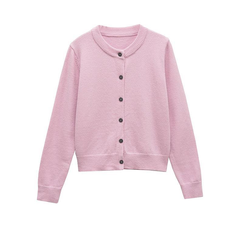 Knit jacket for women with button placket in high-quality material Lune London