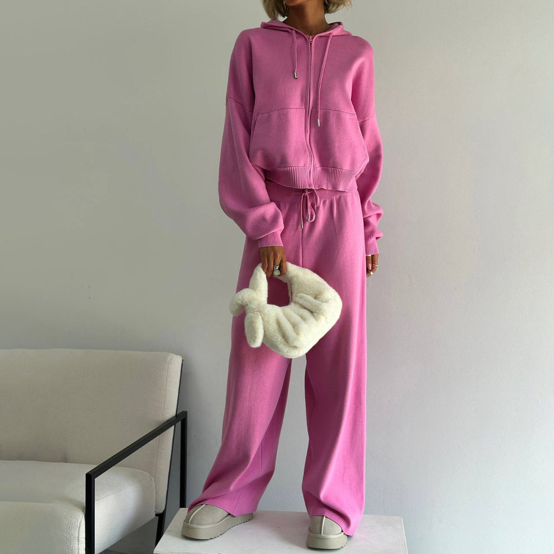 Casual set for women with hoodie and wide-leg pant style Lune London