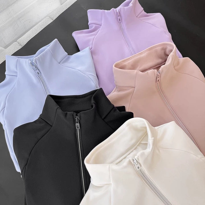 Veste de sport respirante pour femmes avec col haut Chic & Stil