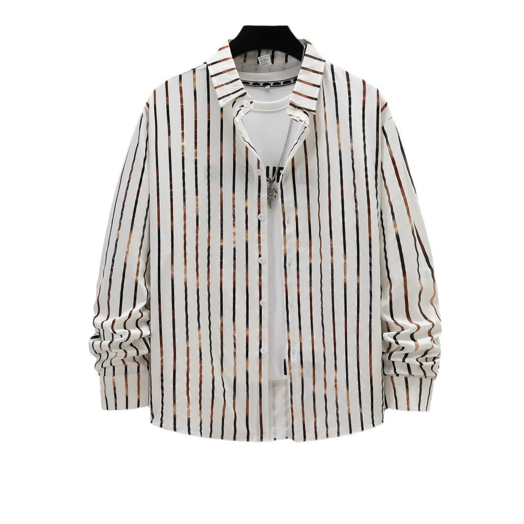 Lune London Slim-fit Striped Button-up Shirt for Men