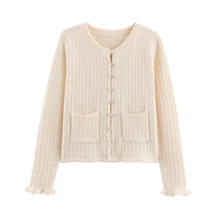 Ladies fine cardigan with buttons and pockets Lune London
