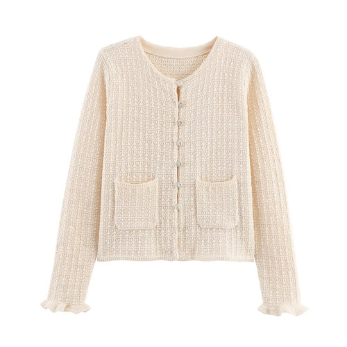Ladies fine cardigan with buttons and pockets Lune London