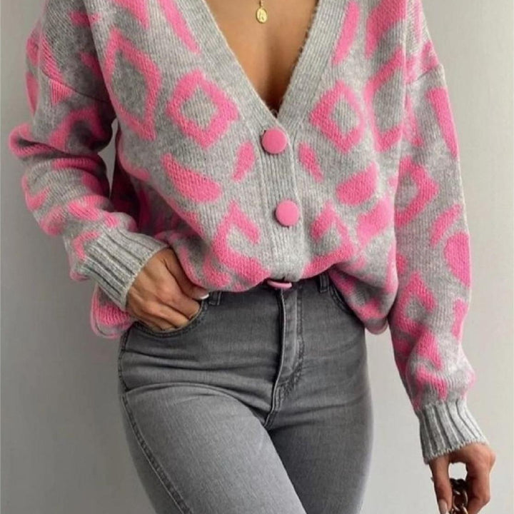 Women Stylish Cardigan with Colorful Details Lune London