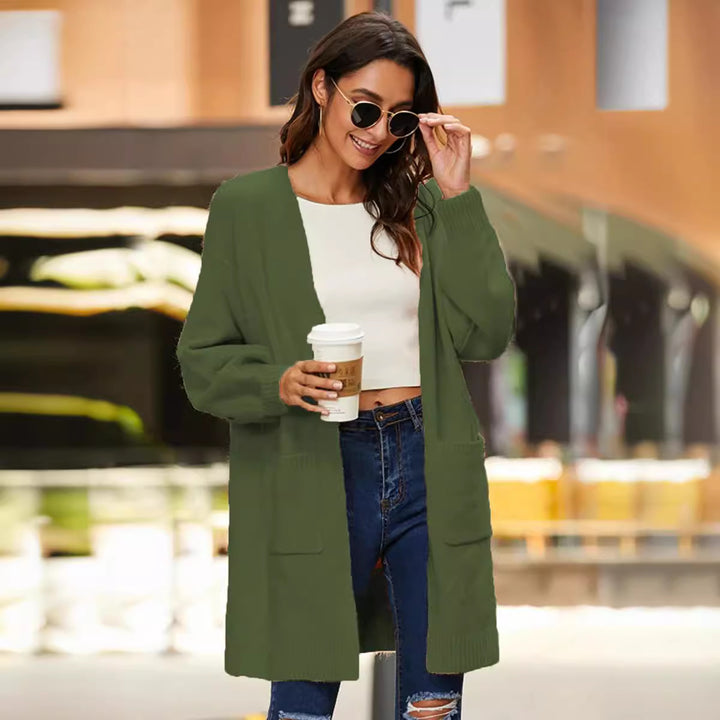 Women's comfortable knitted cardigan with deep pockets and soft material Lune Londonl
