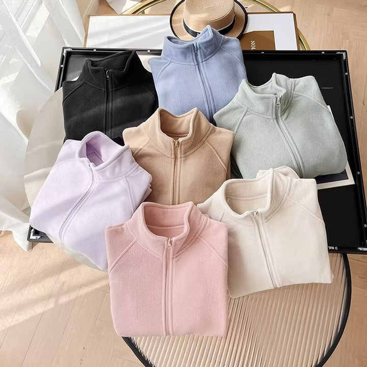 Veste en polaire cosy pour femmes avec col montant Chic & Stil