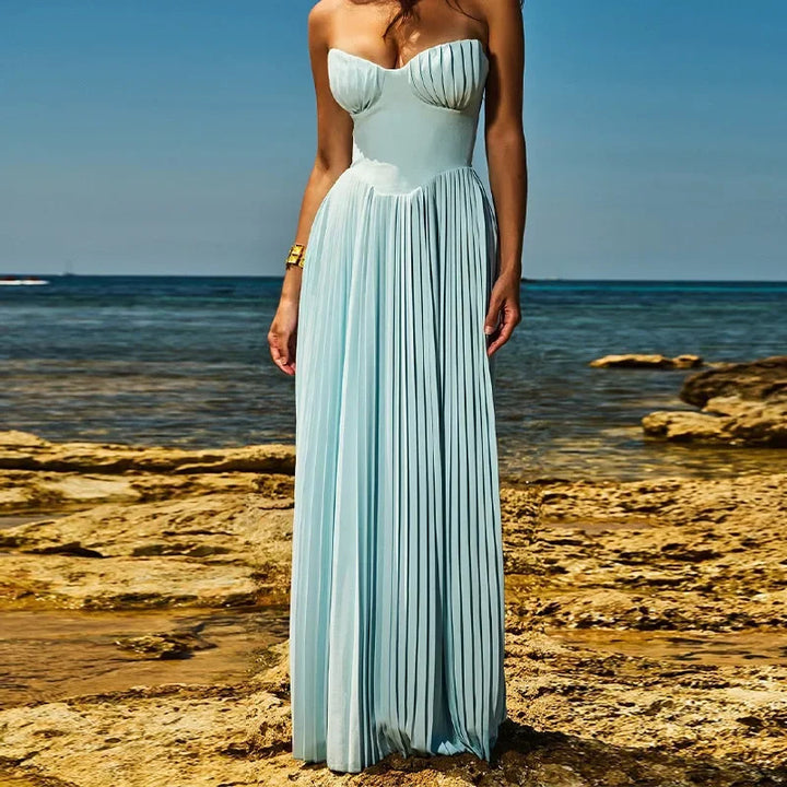 Robe de soirée plissée élégante pour femmes Chic & Stil
