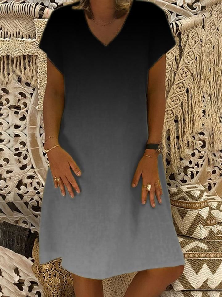 Ladies leisure V neck shift dress Lune London