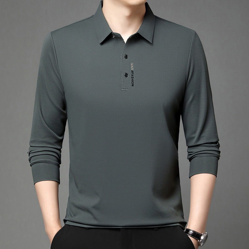 Men's long sleeve polo in breathable functional fabric Lune London