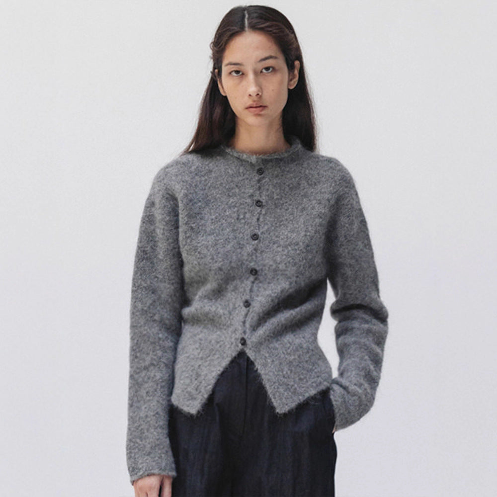 Veste en tricot élégante et chaude pour femmes avec patte de boutonnage Chic & Stil