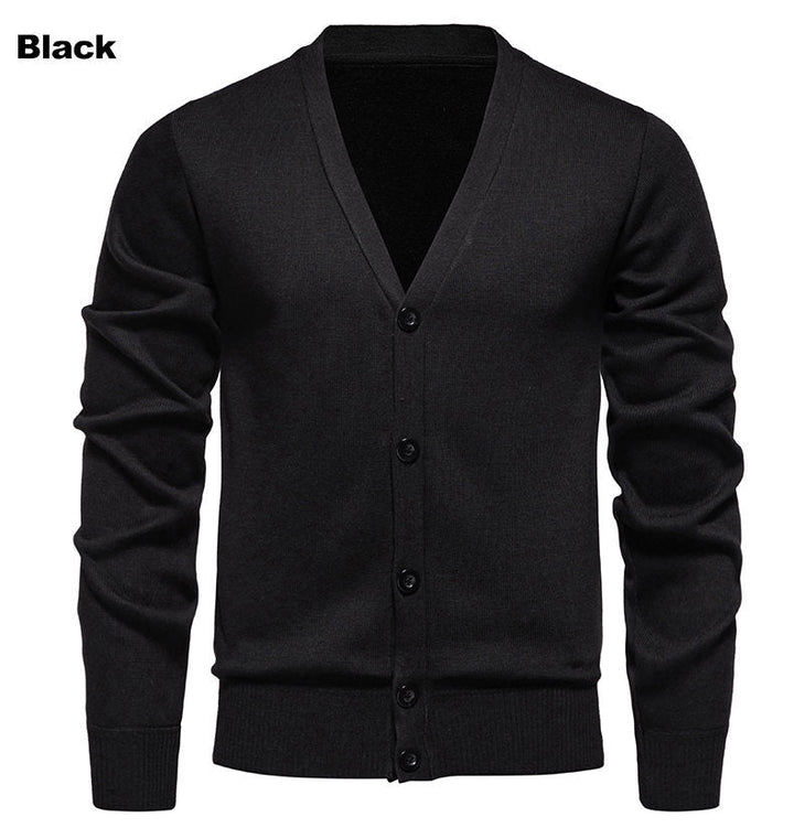 Lune London | Men's cozy knit cardigan with V-neck and button placket