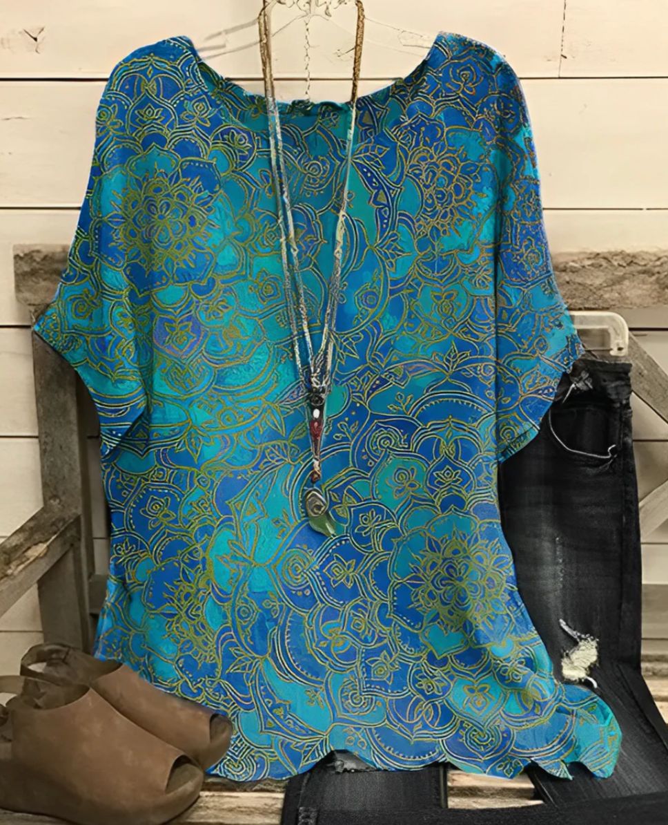 Ladies Light Summer Blouse with Floral Design Lune London