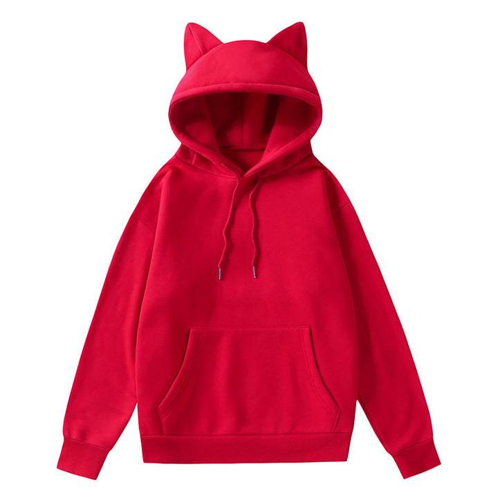 Hooded sweatshirt for ladies with cat ears and soft inner lining Lune London