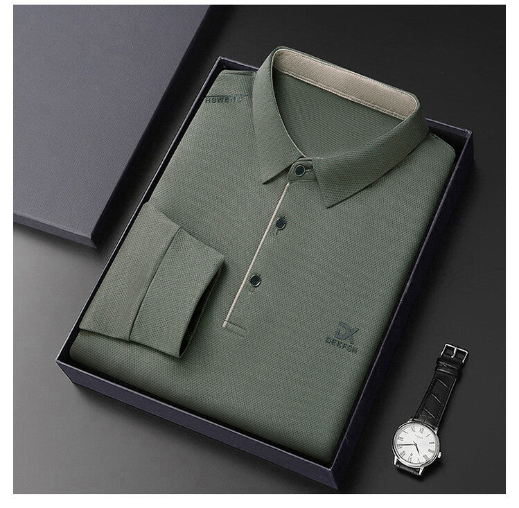 Men's polo with high-quality texture and modern collar Lune London