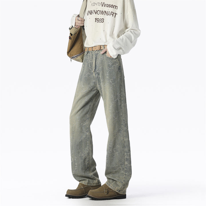 Men's wide jeans with a unique pattern and great comfort Lune London