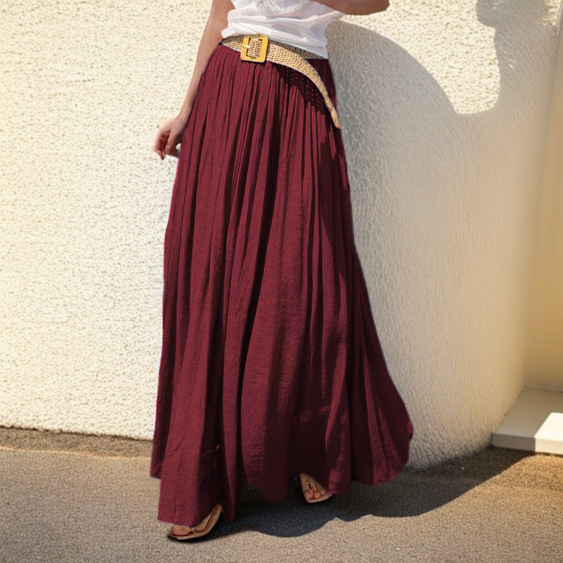 Maxi skirt for women with a flowing cut and elastic waist Lune London