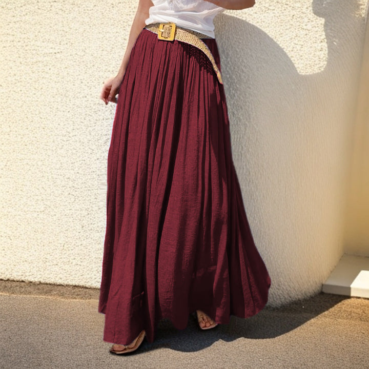 Maxi skirt for women with a flowing cut and elastic waist Lune London