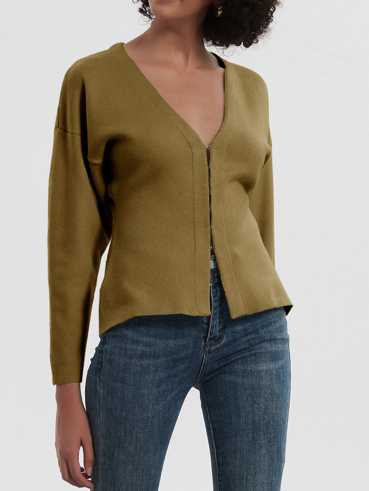 Ladies Chic and Stylish Modern Knit V Cardigan