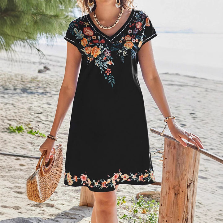 Lune London Floral Embroidered Beach Dress