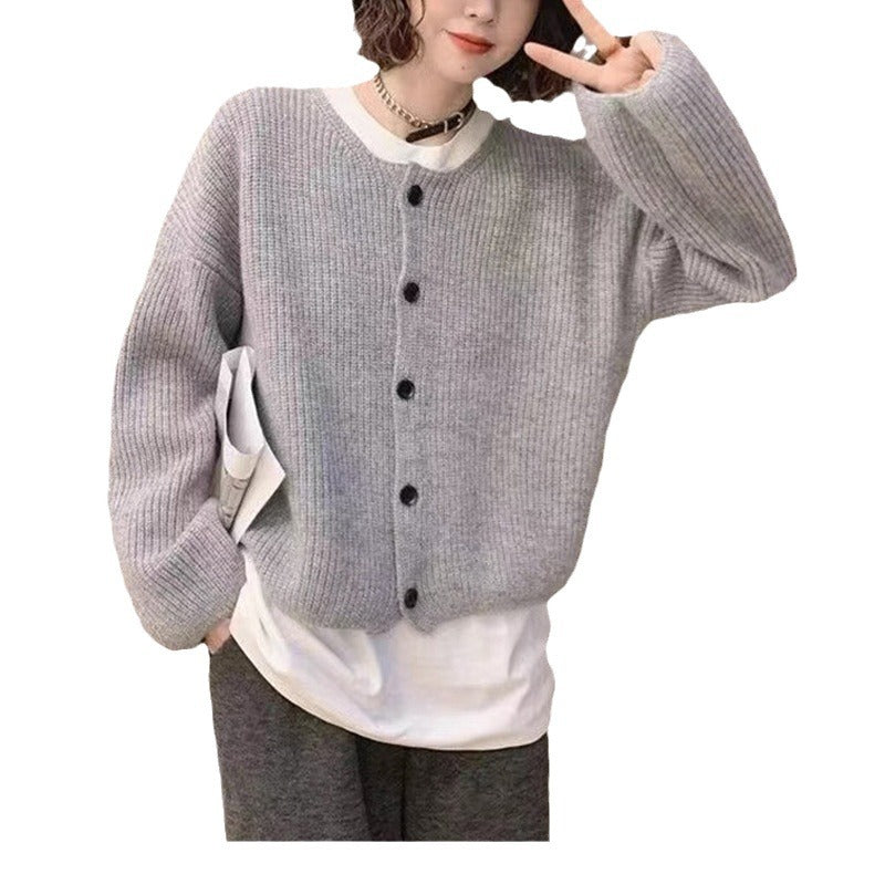 Cardigan femme avec décolleté en V et fermeture à boutons Chic & Stil