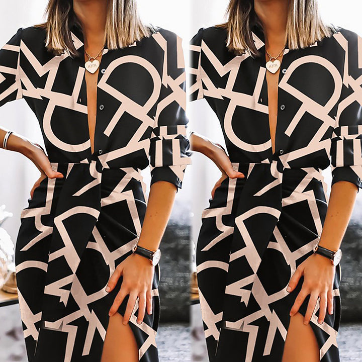 Lune London Printed Maxi Shirt Dress for Women