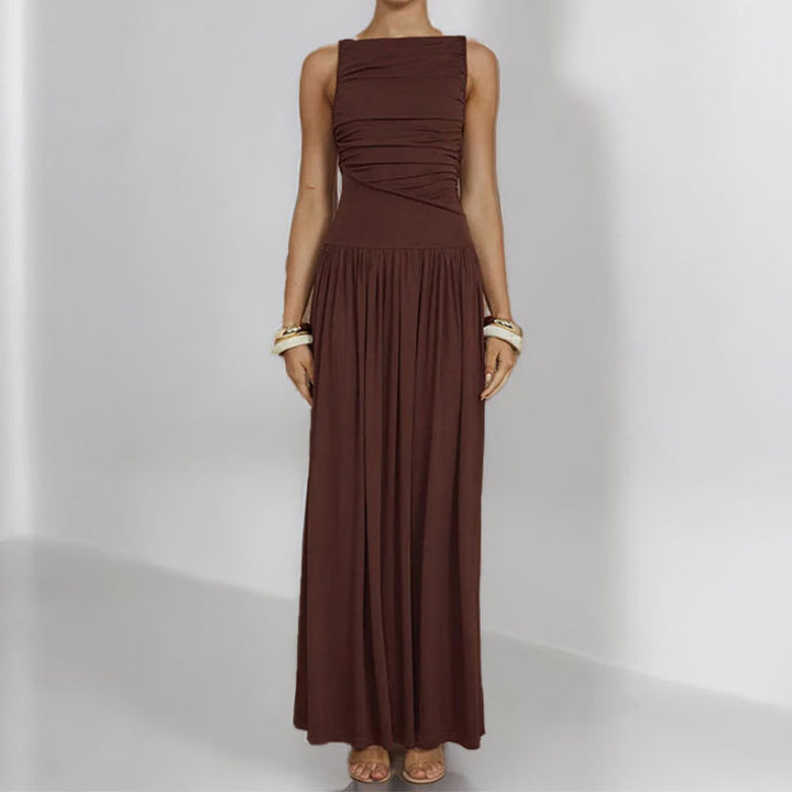Robe maxi femme avec un drapé sophistiqué Chic & Stil