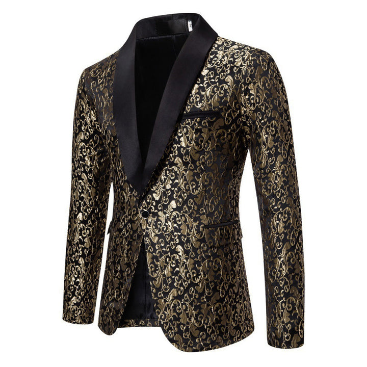 Veste de smoking de luxe pour hommes avec motif jacquard floral Lune London