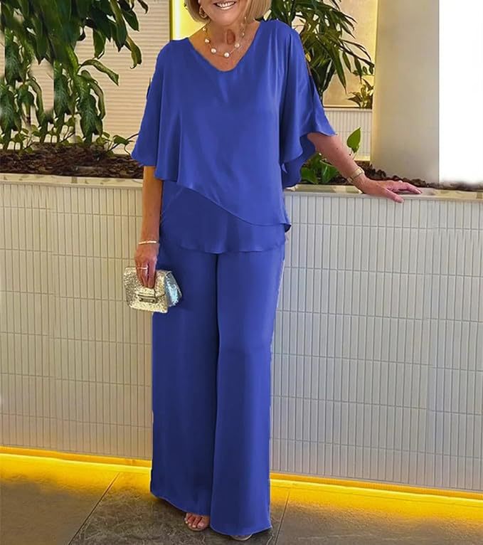 Women Elegant Floating Chic Jumpsuit Set