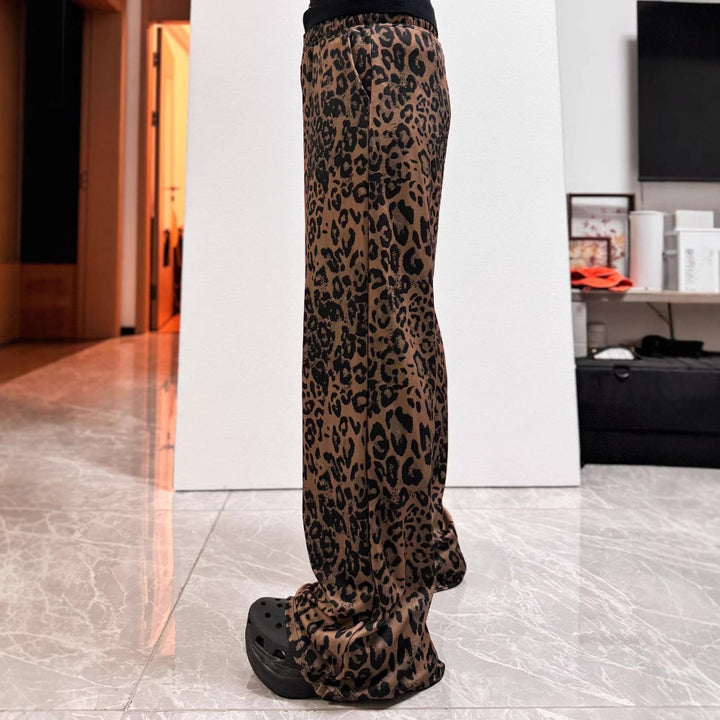 Lune London women's casual pants with animal print