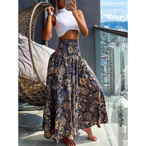 Lune London High Waist Bohemian Maxi Skirt for Women