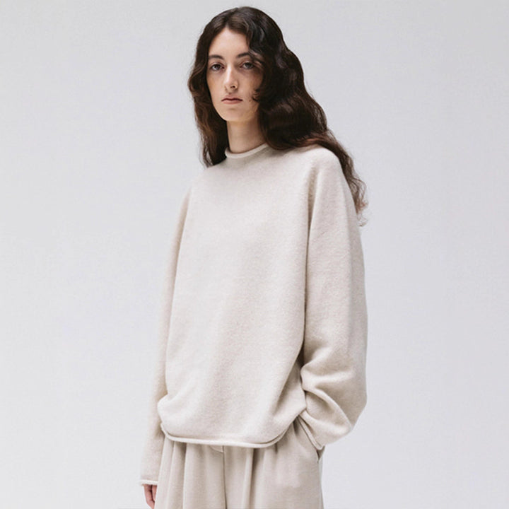 Pull en maille confortable à col montant pour femme Chic & Stil